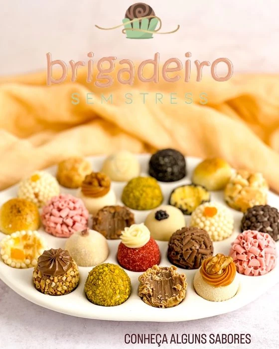 Brigadeiros especiais da Massucar com diferentes coberturas e acabamentos